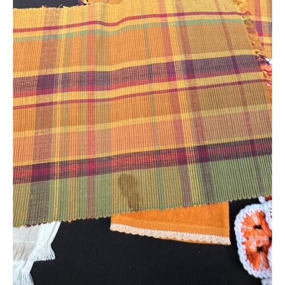 Vintage Fall Halloween Kitchen Towels Placemats & Handmade Hot Pad Mat - Picture 7 of 7